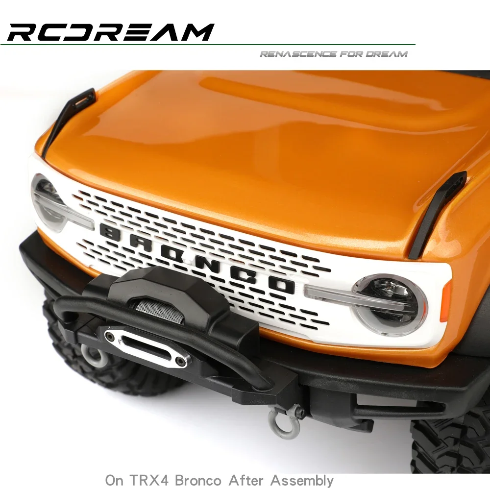 Rcdream Front Grille Mask #a For 1/10 Rc Crawler Car Traxas Trx4 New Bronco Body Upgrade Option Parts #b6a1-w B6a1-b