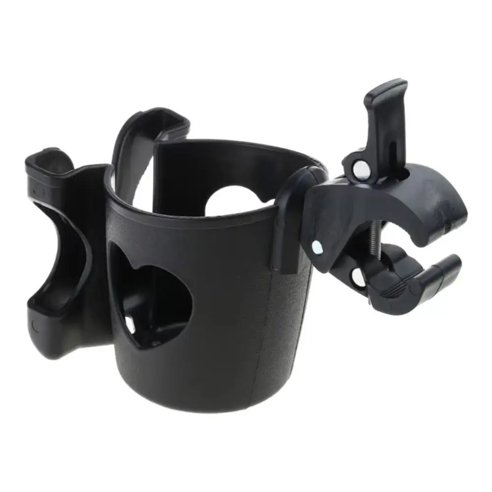

Baby Stroller Water Cup Holder 2-in-1 Baby Pram Milk Bottle Rack Multi-function Black White Mobile Phone Holder