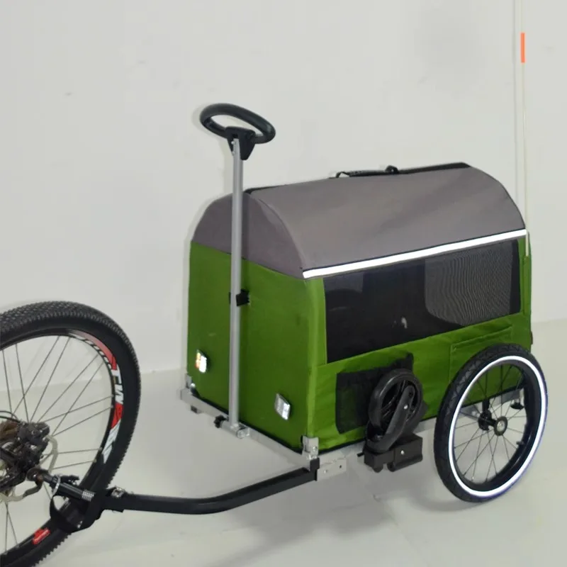 Foldable small and medium-sized pet cars dog and cat carts rear trailers and dual-purpose trailers.