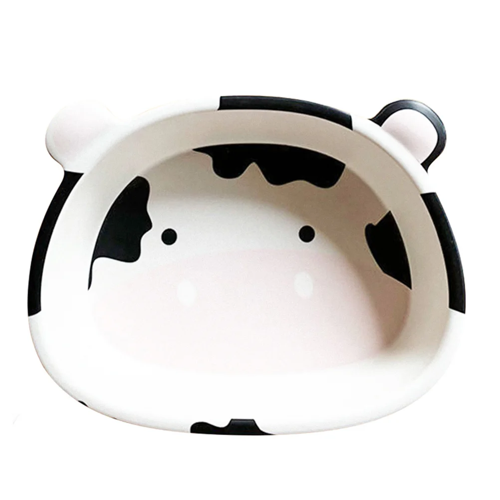 

Cow Shaped Fiber Bowl Breakfast Salad Storage Kitchen Gadget Food Container Fruit Vegetable Dessert Bowl Household