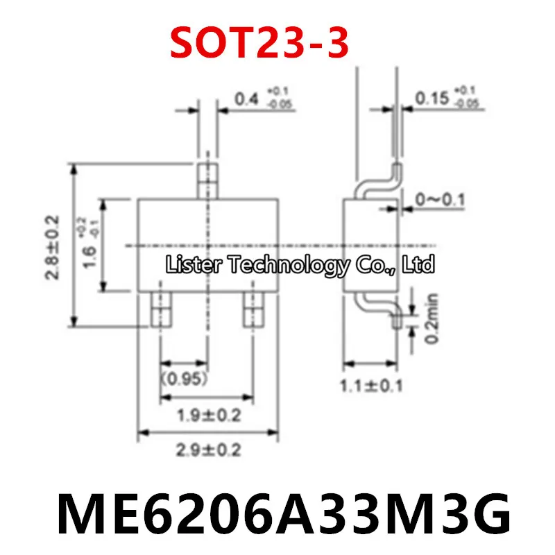 50~200pcs/lot NEW ME6206A33M3G SOT23-3 ME6206A33XG SOT-23 Marking:662K ME6206 ME6206A33 6206 3.3V