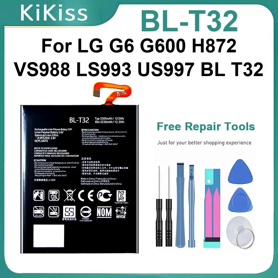 

Аккумулятор для мобильного телефона BL-T32 для LG G6 G600 H872 VS988 LS993 US997, литий-ионные полимерные батареи