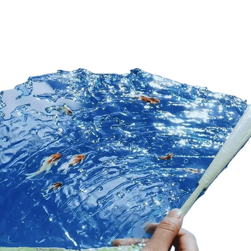 

Fan Painting Summer Water Fan Glass Paint Photo Frame Epoxy