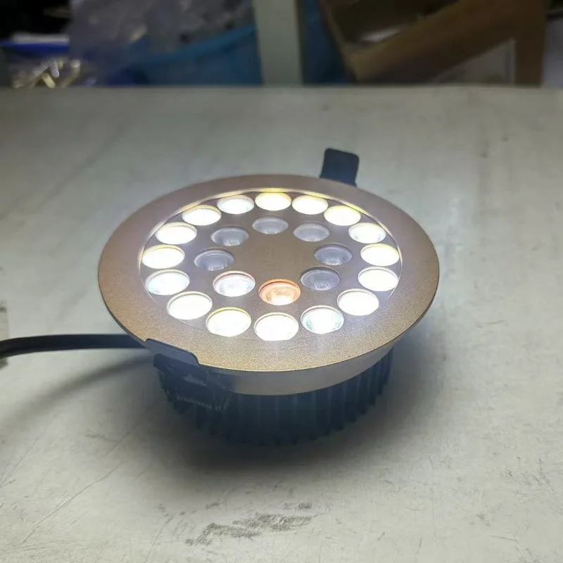 Rotary Recessed Downlight RGB Color Light Emitting Diode Light 32w Jewelry Showcase Top Light