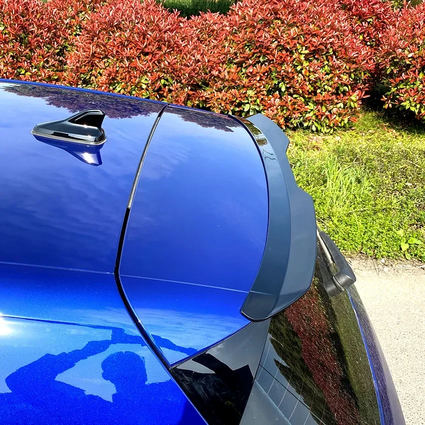 سبويلر السقف الخلفي لسيارة VW Golf 8 MK8 2020-2023 ملحقات الديكور الخارجي للسيارة سبويلر من ألياف الكربون أجنحة ABS باللون الأسود