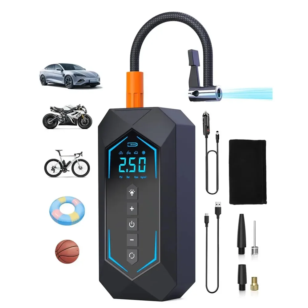 

12V DC Wireless Car Air Compressor Auto Tyre Inflator 22 Cylinder Portable Air Pump for Car Tires Balloon