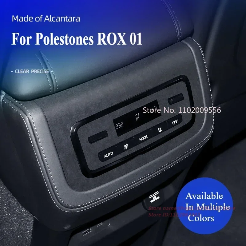 

Alcantara Suede Rear Air Conditioning Panel for Polestones ROX 01 Ultra-Thin Patch Car Interior Modification Accessory