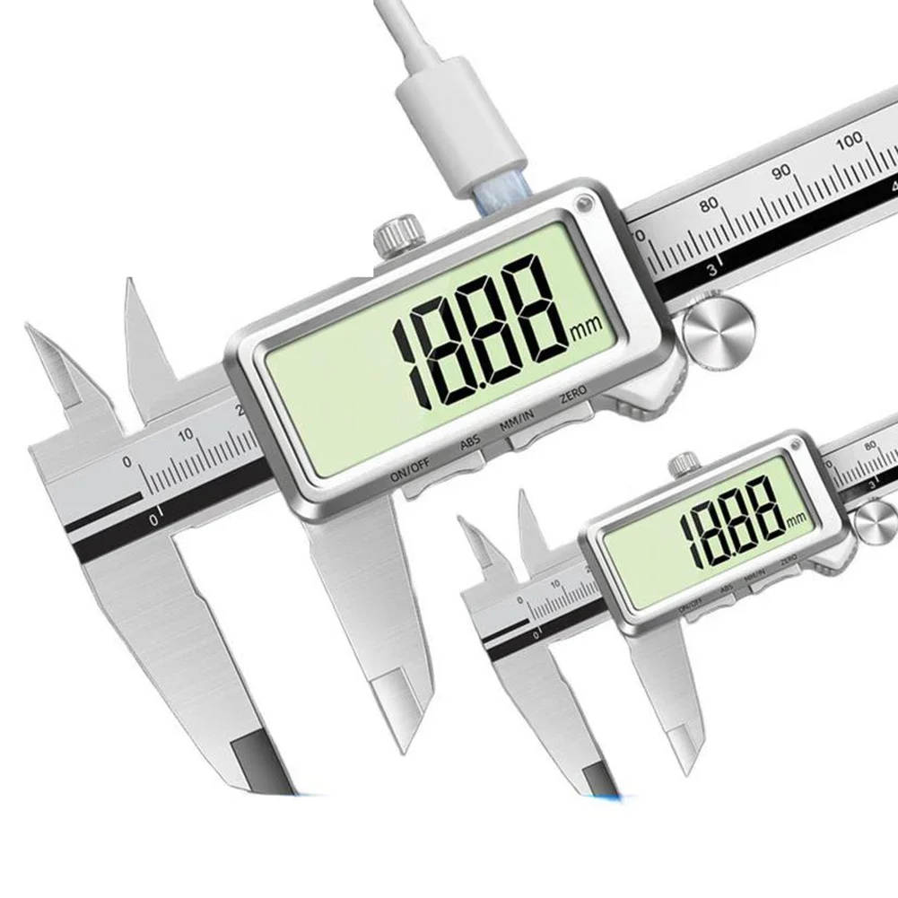 

Rechargeable Digital Vernier Measuring Caliper Rechargeable Digital Vernier Caliper With Measurements With USB-C Measuring Tools