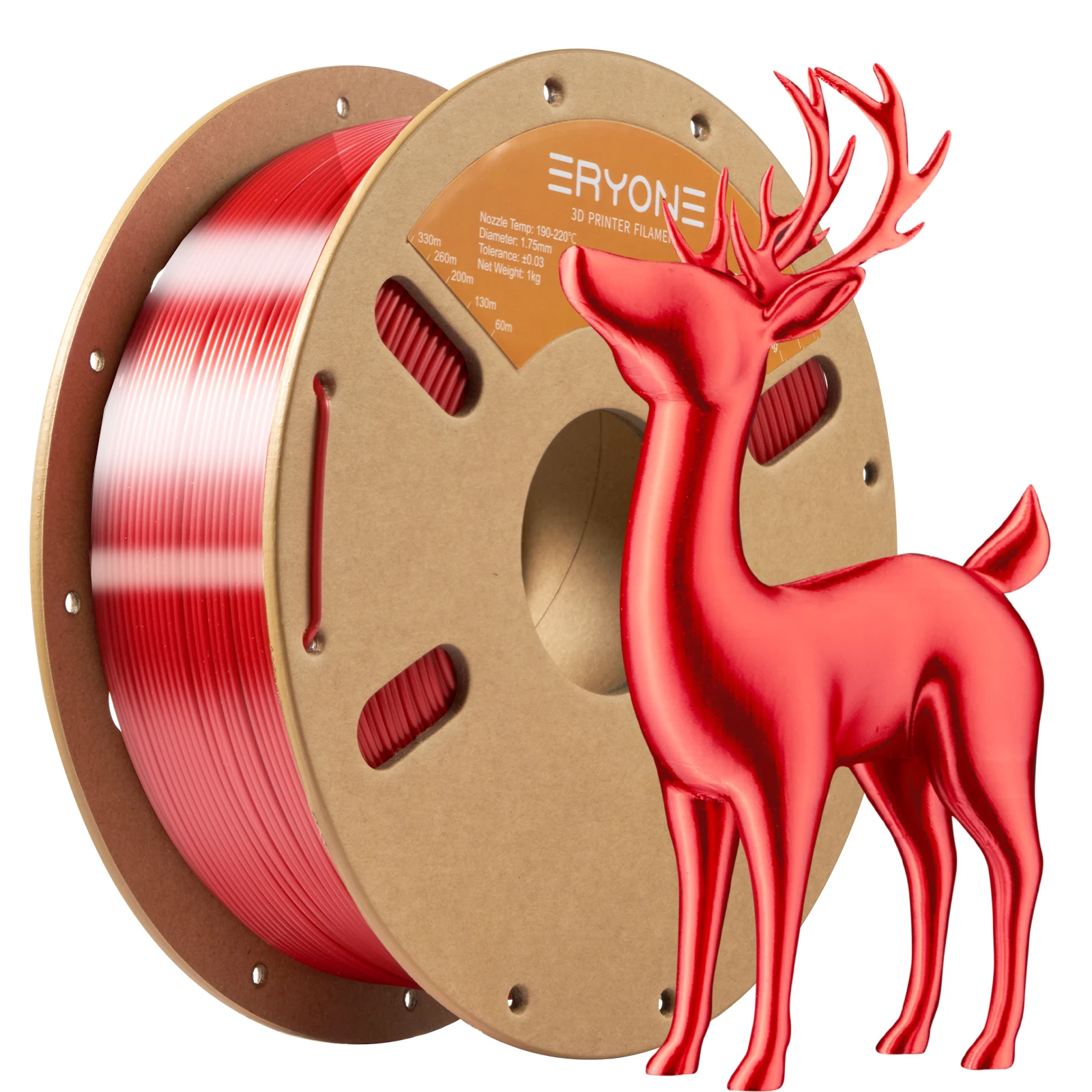 Eryone 1/5KG Ultra Silk PLA Premium Filament 3D Print, 1,75 mm Veelkleurig Beschikbaar 1kg ultra zijde pla, 1KG/Spool