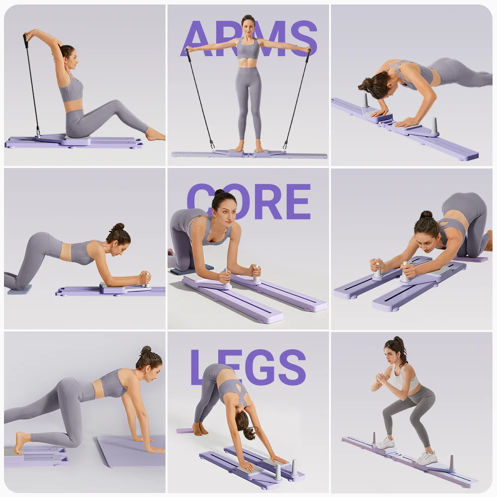 UMAY Multi‑Functional Detachable Split‑Style Abdominal Board, Split Abs Slide Roller with Simulated Ski Mode, Home Pilates Reformer with Knee Mat for Abdominal Leg Core Strength Training view 7
