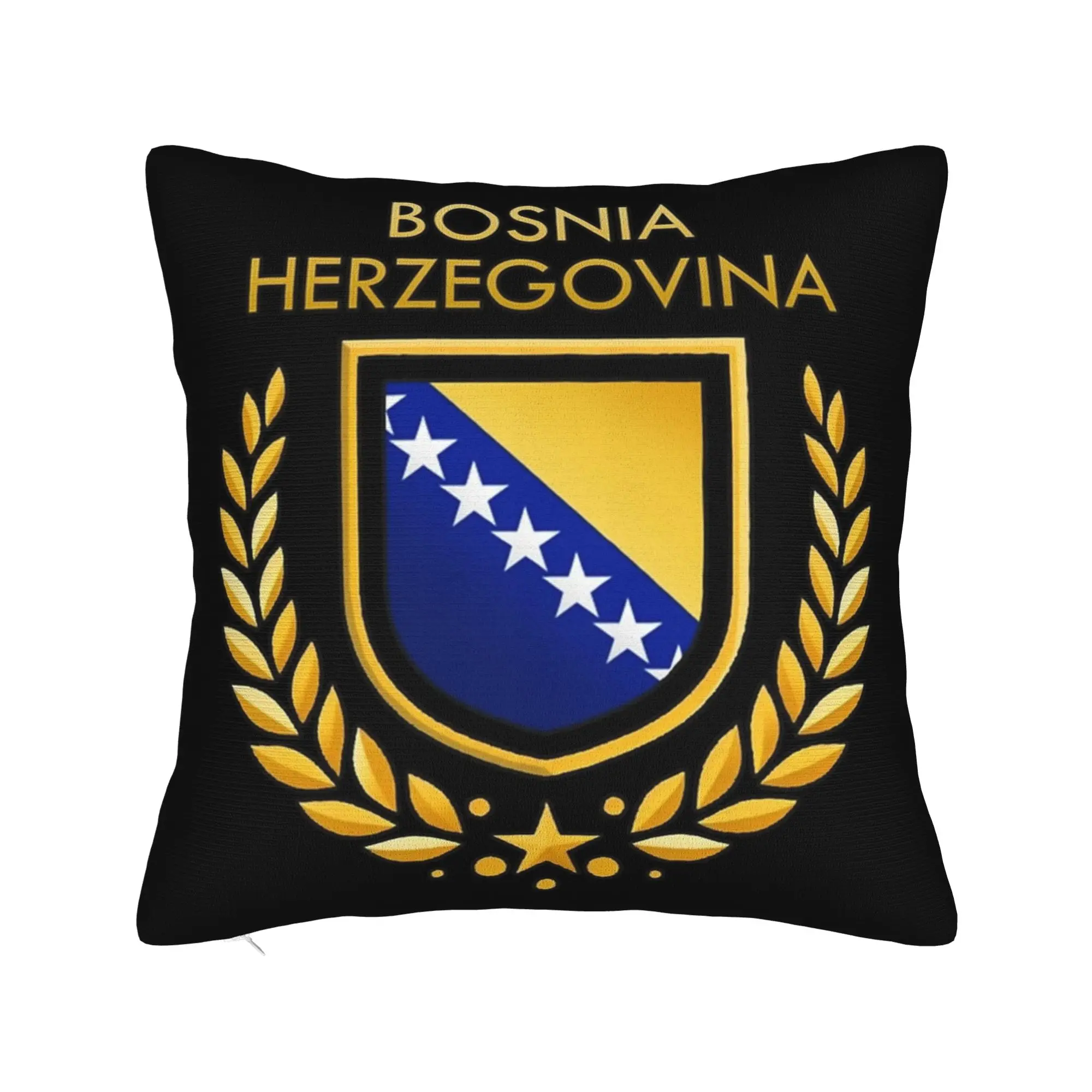 Decorative Pillow Cover Bosnia and Herzegovina Flag Stuff Bedroom  Pillow Case Cover Square Style Multi Size