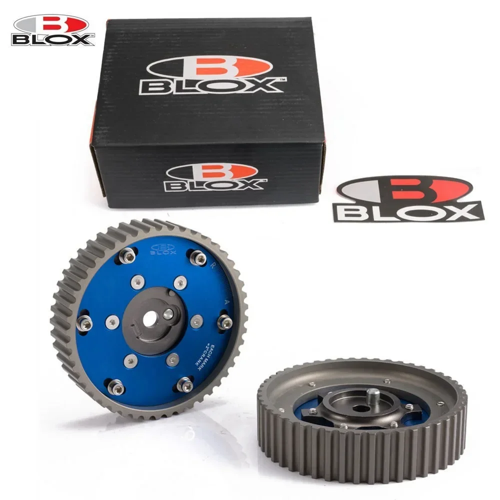 Blox سباق الألومنيوم الخام 2 قطعة بكرة ضرس توقيت كام والعتاد الأزرق لمحرك BMW M20 3 سلسلة HU-CGBMW #3