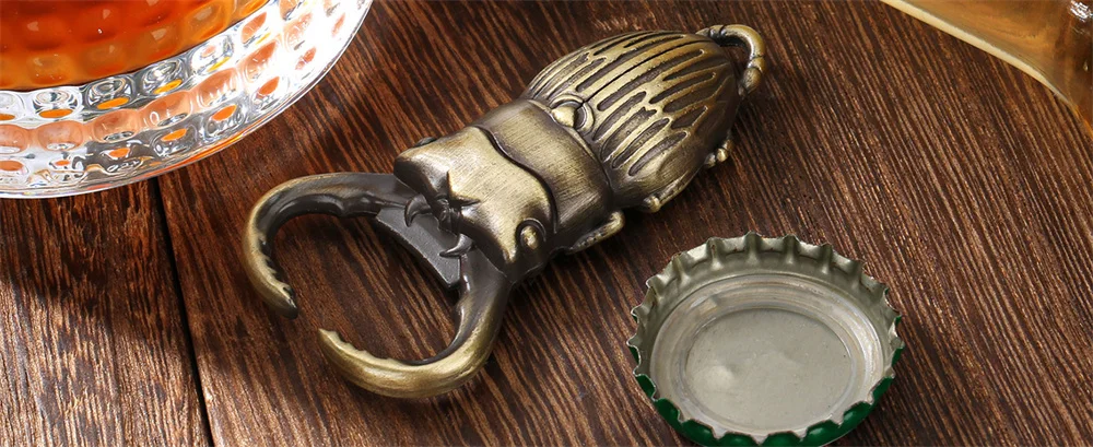 Käferförmiges Design Bierflaschenöffner Einzigartige Geburtstagsbar-Geschenke Öffner aus legiertem Metall für Glasflaschen-Getränkeflaschen – Detail 1