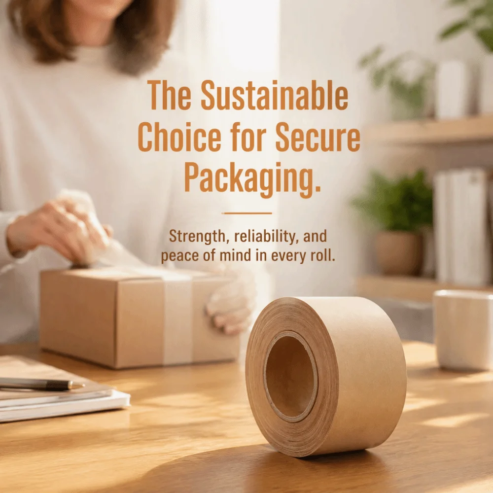2pcs Strong Adhesion Kraft Paper Tape Writeable Surface 2.75