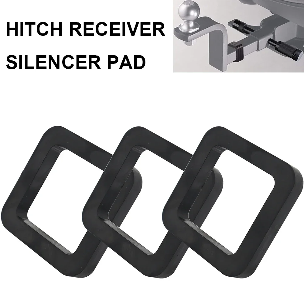 2 Inch Hitch Receiver Silencer Pad Provide Cushion Rubber Hitch Receiver Pad Tow Hook Bumper Muffler for Adjustable Ball Mounts