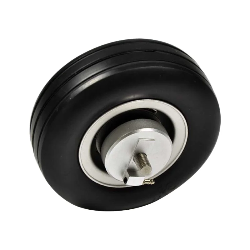 XFlight – roue de train d'atterrissage d'avion RC, 1 pièce, avec moyeu en aluminium, roulement de pneu en caoutchouc, roue de frein, accessoire de remplacement