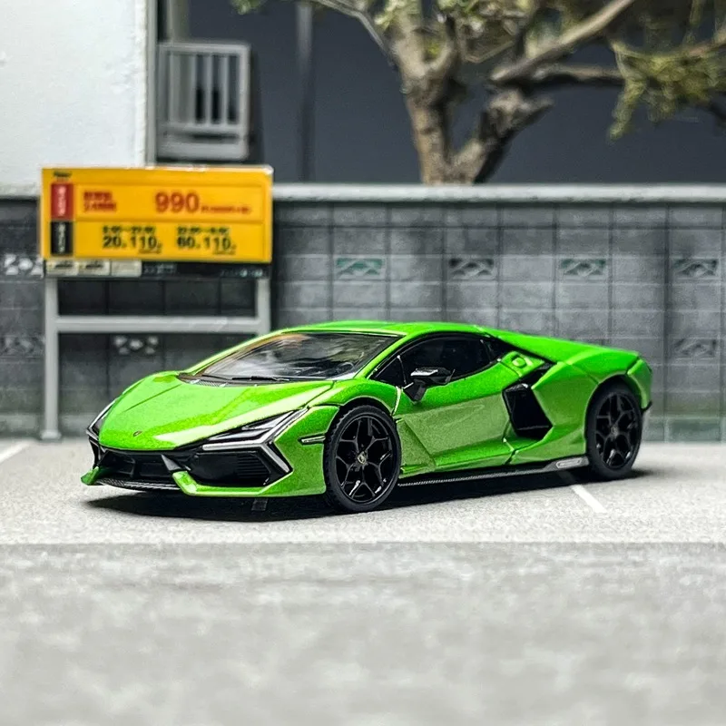 In stock: 1:64 Lamborghini Revuelto #789 die-cast simulation alloy car model, boys' toy, adult collectible ornament.