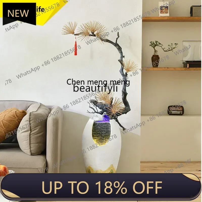 

P178 Light Luxury European Style Ornament Circulating Fountain Entrance Living Room TV Cabinet Opening Housewarming Gift