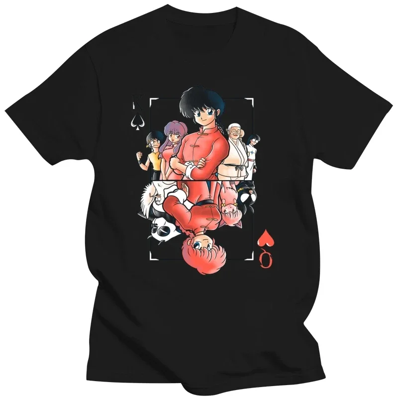 T-Shirts For Genma Fan Youth Middle Age The Old Tee Saotome Ranma 12 Funny Manga White graphic men clothing anime clothes plain