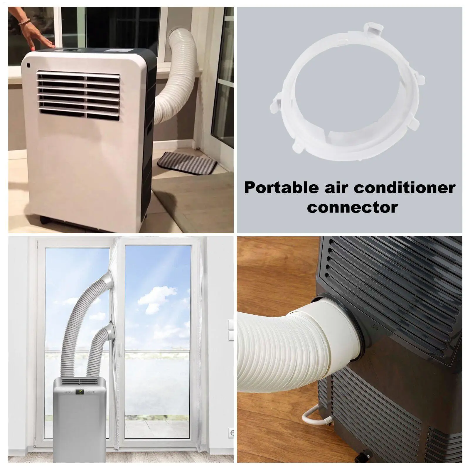 Portable Ac Hose Adapter Portable Leakproof Universal Interface Adapter Ac Vent Connector Coupler For Home Dorm Office Bedroom