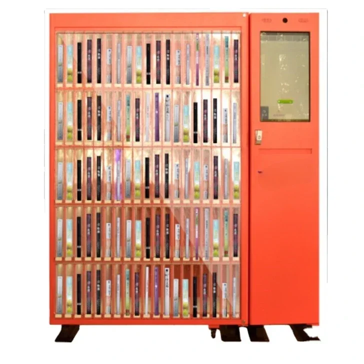 Vending Machine with No-One Book Magazine Locker with Advertisement Display