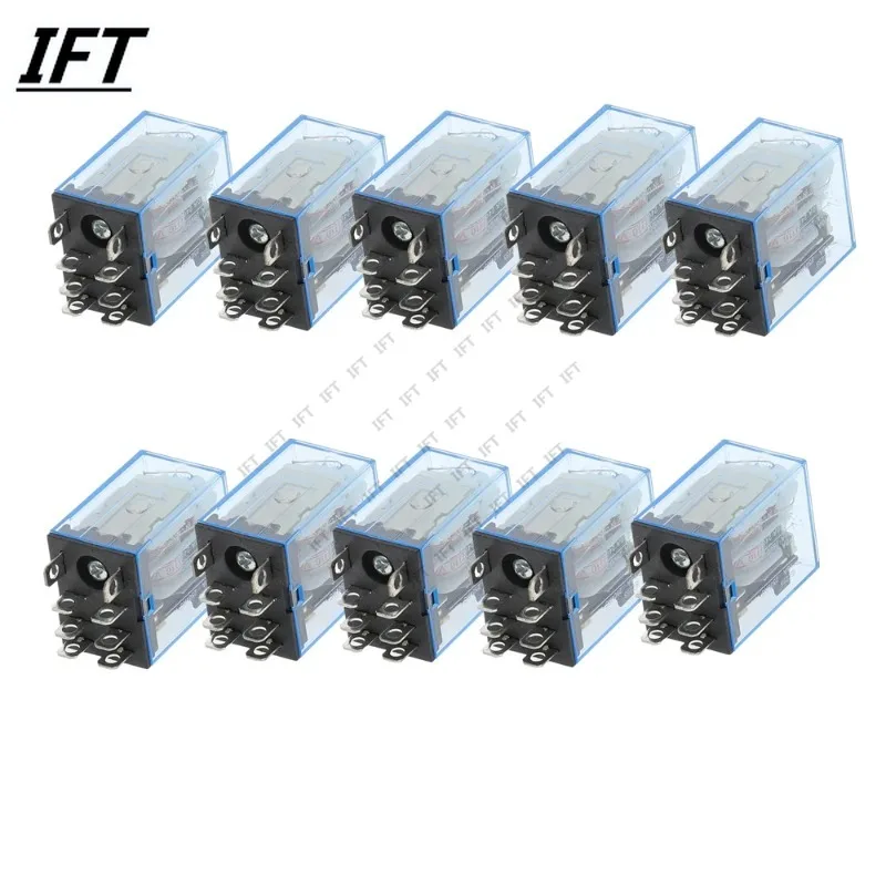 

10Pcs LY2NJ HH62P HHC68A-2Z Electronic Micro Mini Electromagnetic Relay 10A 8PIN Coil DPDT AC/DC12v 24v 36v 48v 110v 220v 380v