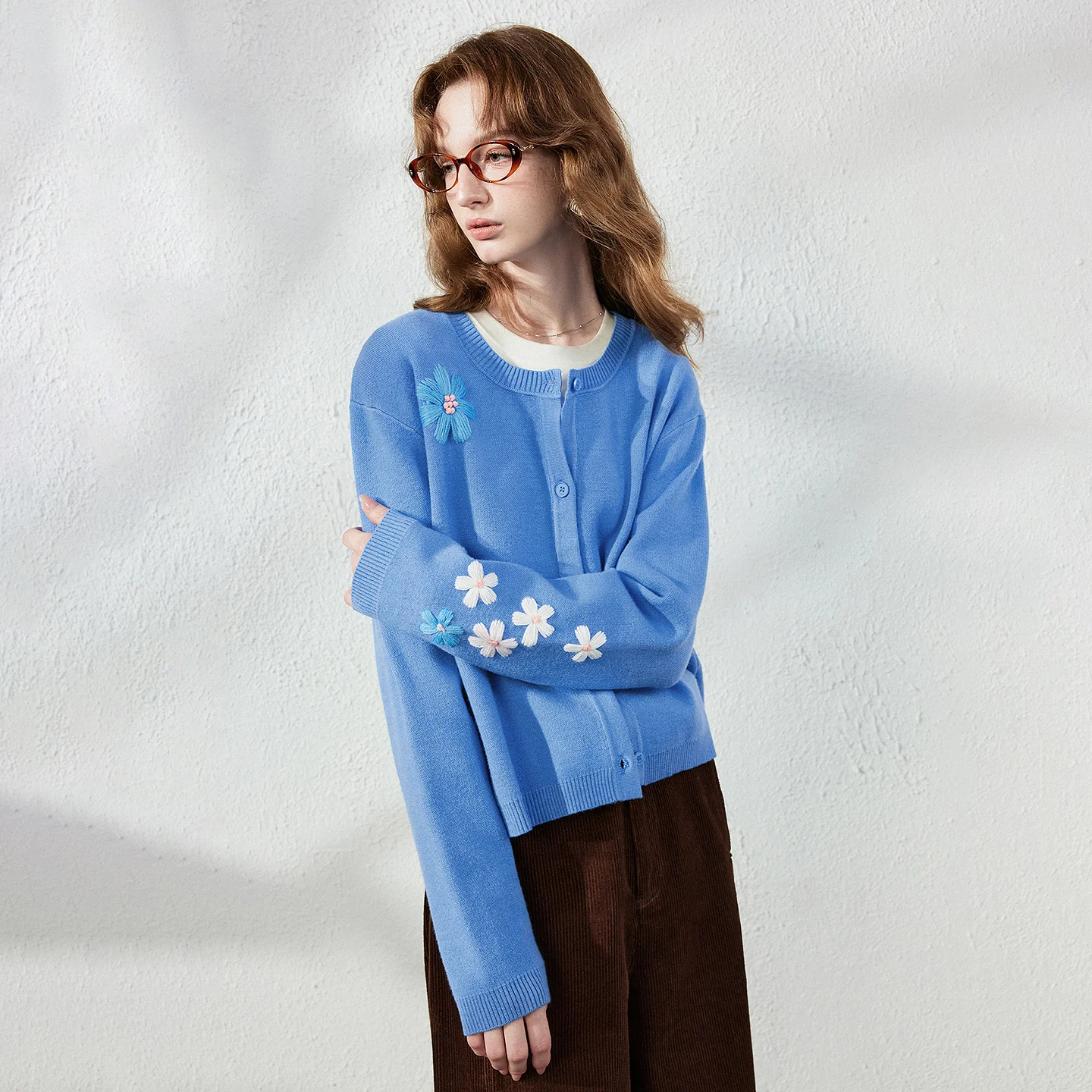 Cardigã Feminino de Tricô TOYO - Embroidery Thread Yarn avaliação e preço