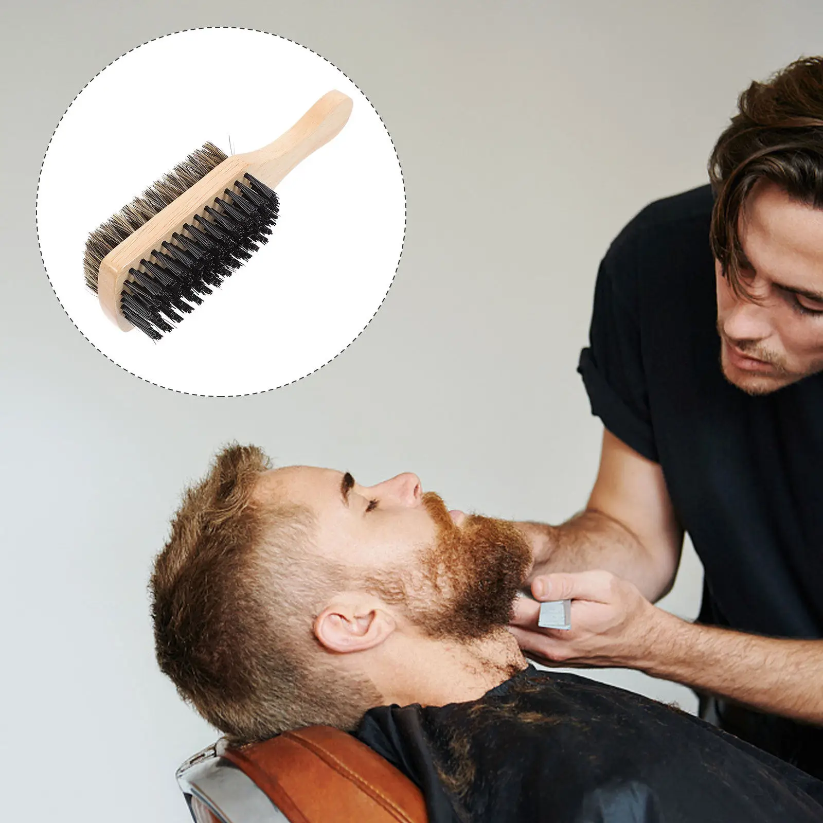Beard Brush for Men – Natural Boar Bristle Grooming Brush, Exfoliating & Itch-Relieving Beard Cleaning Tool
