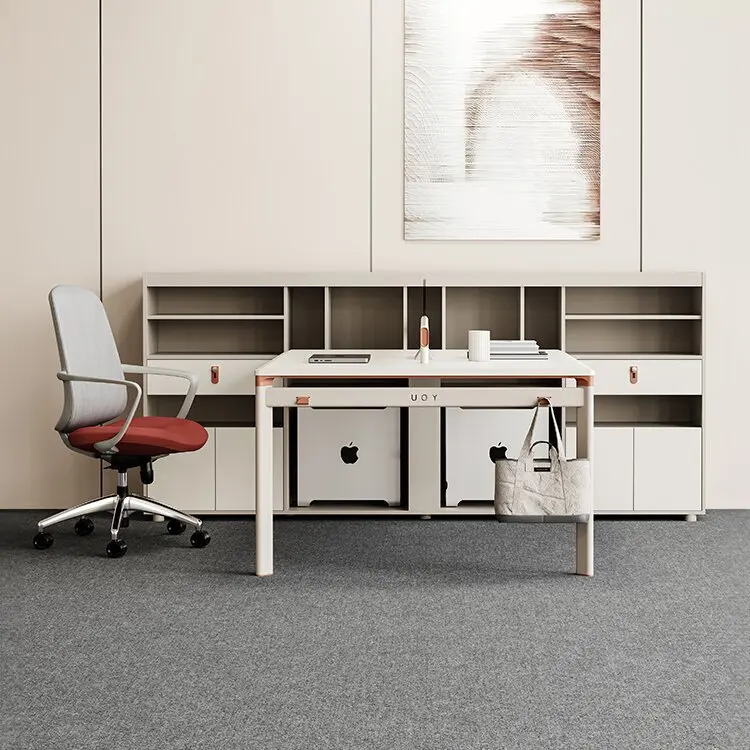 Mesa de finanças para funcionários, escritório com tela, estação de trabalho, assento para cartão, assento para funcionários, mesa de escritório e combinação de cadeiras