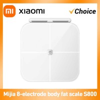Xiaomi Mijia Eight-Electrode Body Fat Scale S800 Dual-Frequency BIA Bluetooth Tempered Glass Mijia App Compatible