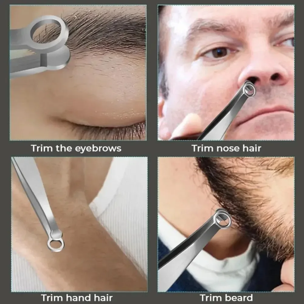 Nose Hair Trimming Tweezers Nose Trimmer Tweezer Round Tip Perfect Steel Nose Hair Removal Trimming Nose Hair Removal Tweezers image 4