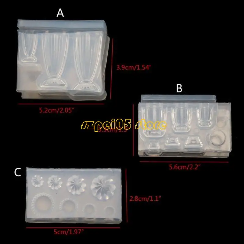 45BE Tumbler ขวดไวน์รูปปั้นซิลิโคนสำหรับ DIY เค้กท็อปเปอร์เครื่องมือตกแต่งเครื่องมืองานฝีมือ