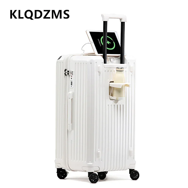 

KLQDZMS Women's Suitcase 24"26"28"30"34 Inch Large Capacity Trolley Case 20 "PC Boarding Box with Wheels Rolling Luggage