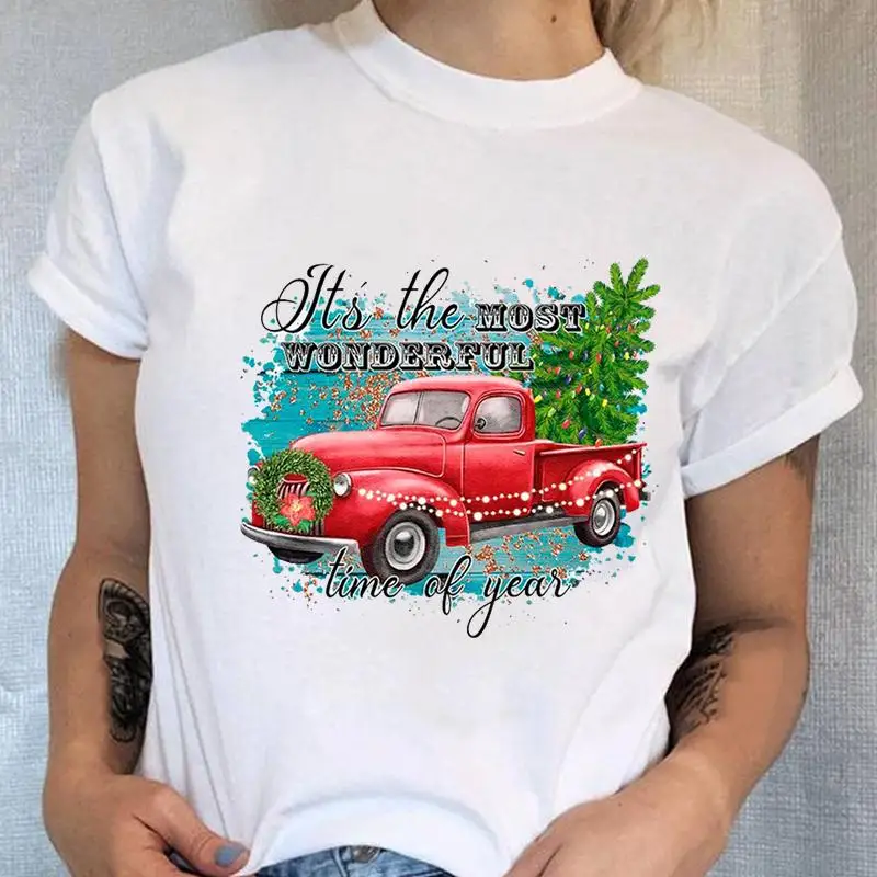 

Faionable Long Sve Футболка с высоким воротником для женщин Празднование Фестиваль Cisas С Новым годом Футболка Ультратонкий крой Молодежный тренд