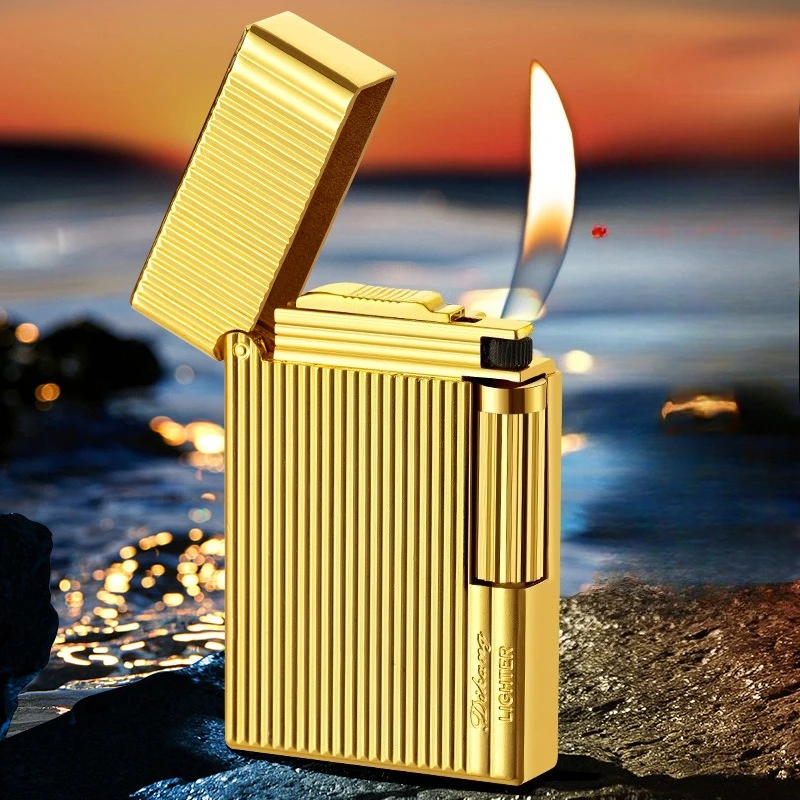 

Высококачественная зажигалка Langsheng, шлифовальный круг, открытое пламя, многоразовая, креативная, персонализированные аксессуары для курения, мужские маленькие инструменты