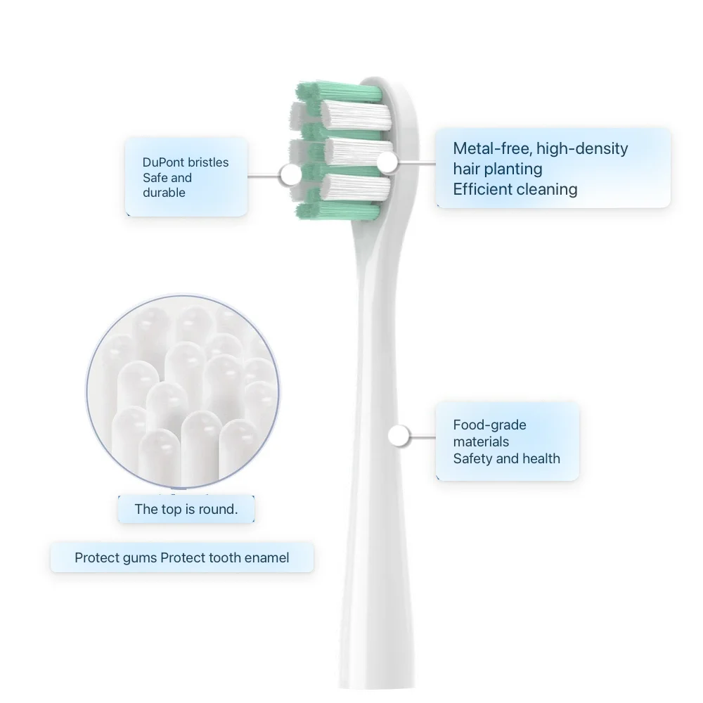 رؤوس فرشاة أسنان كهربائية بديلة ، شعيرات ناعمة ، رأس فرشاة تنظيف ، شوسي D1 ، D2 ، D3