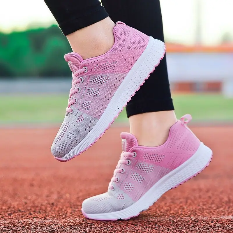 Breathable Women Casual Shoes Fashion Breathable Walking Mesh Flat Shoes Woman White Sneakers Women Tenis Feminino Female Shoes