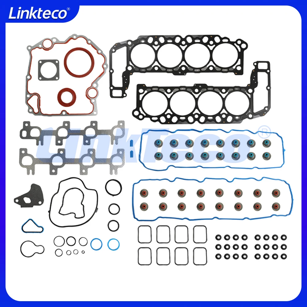 Engine Piston Ring Main & Con-Rod Bearing Full Gasket Set Timing Chain Kit For 02-13 4.7 T L JEEP Dodge Chrysler EVA 4.7L V8