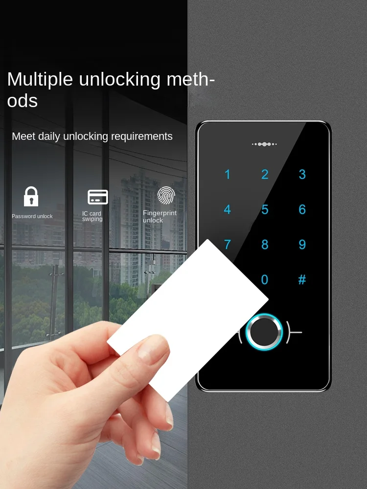 Outdoor waterproof fingerprint access control system integrated electric control lock magnetic lock