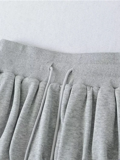 2025년 여름 스위트 드로스트링 엘라스틱 웨이스트 플라워 버드 스커트 슬리밍 하이 웨이스트 루즈 퍼피 숏 스커트 여성 출퇴근 스타일