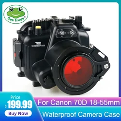 For Canon 70D 18-55mm Digital Camera Diving Case Underwater Waterproof Housing Case Transparent Waterproof Cover