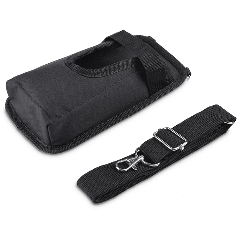 Borsa PDA nera solida portatile che trasporta moschettone con Clip per cintura in vita tracolla multifunzionale