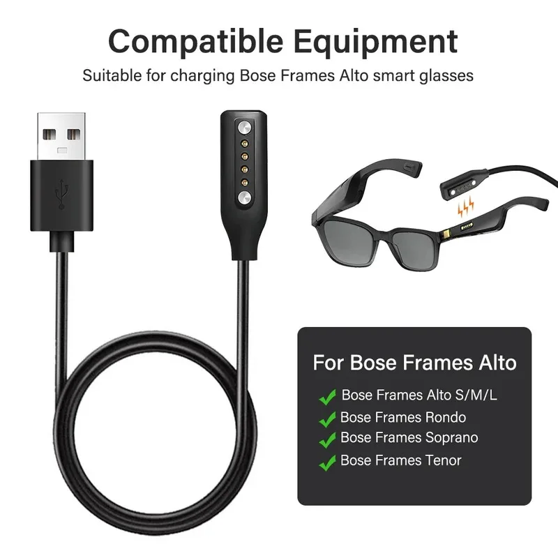 

70cm Flexible USB Charging Cable Bluetooth-compatible Glasses Cord For Bose Frames H8WD High quality