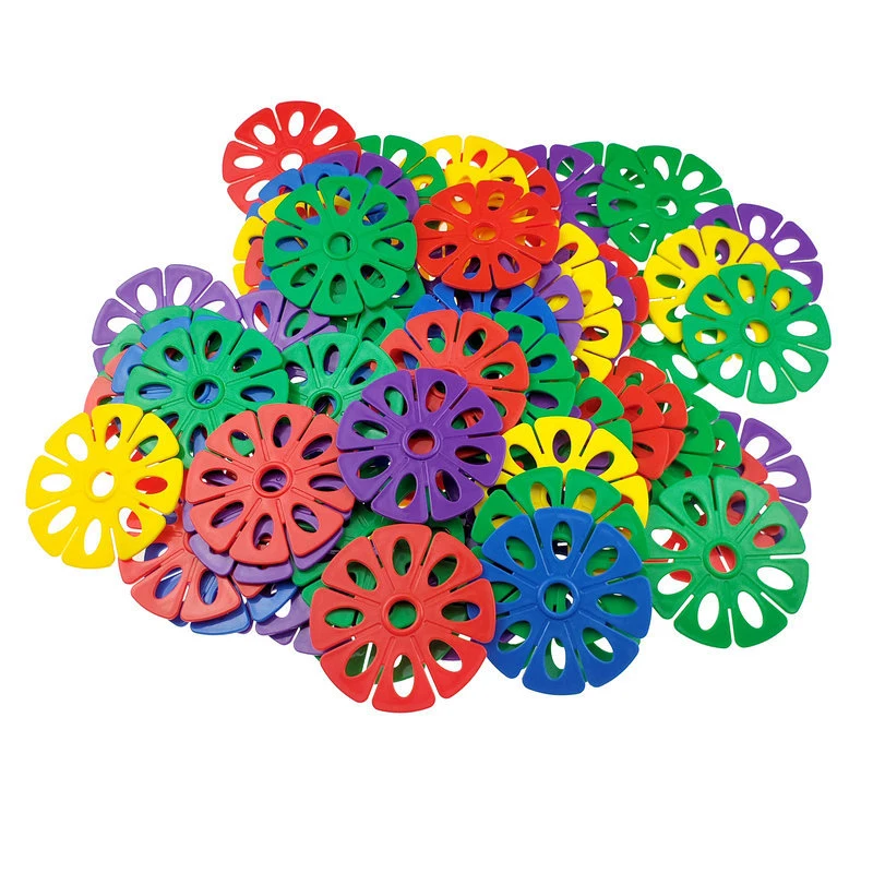 

Big Size 9CM Snowflake Building Blocks Bloques De Construcción Montessori Kids Toys Educational 3 5 7 9 Years Old Boys Girls