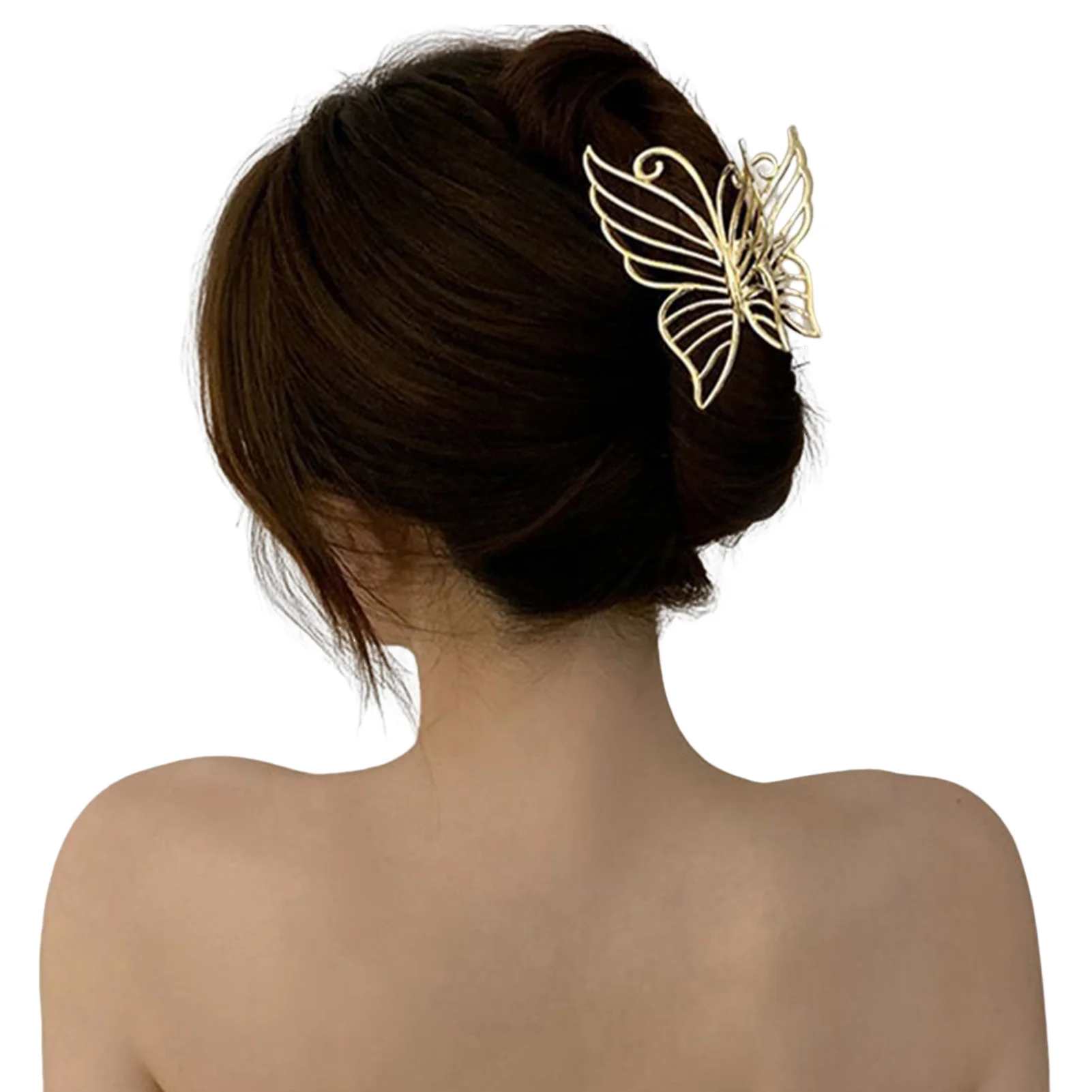 Gold/Silber Farbe Legierung Schmetterling Haar Klaue Clips Frauen Mädchen Pferdeschwanz Halter Koreanische Mode Haar Styling Schmuck Kopfbedeckungen – Detail 6
