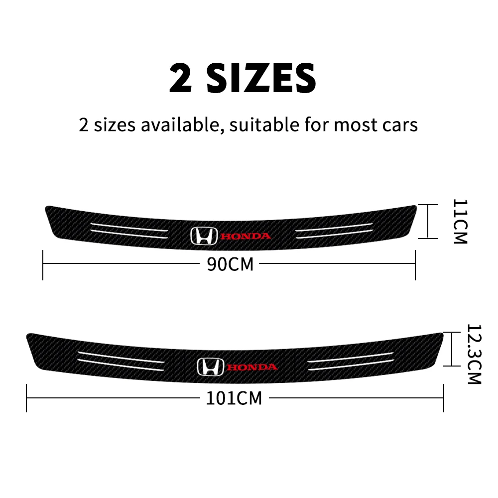 1pc Car Rear Bumper Trunk Load Edge Protective Stickers For Honda Fit Civic Jazz CITY Accord CR-Z VTEC Vezel Insight Accessories view 6