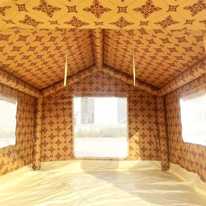 

Изготовленная на заказ на Ближнем Востоке для кемпинга на открытом воздухе, водонепроницаемая надувная палатка, большая палатка для кемпинга, 6-местная надувная палатка для кемпинга на открытом воздухе