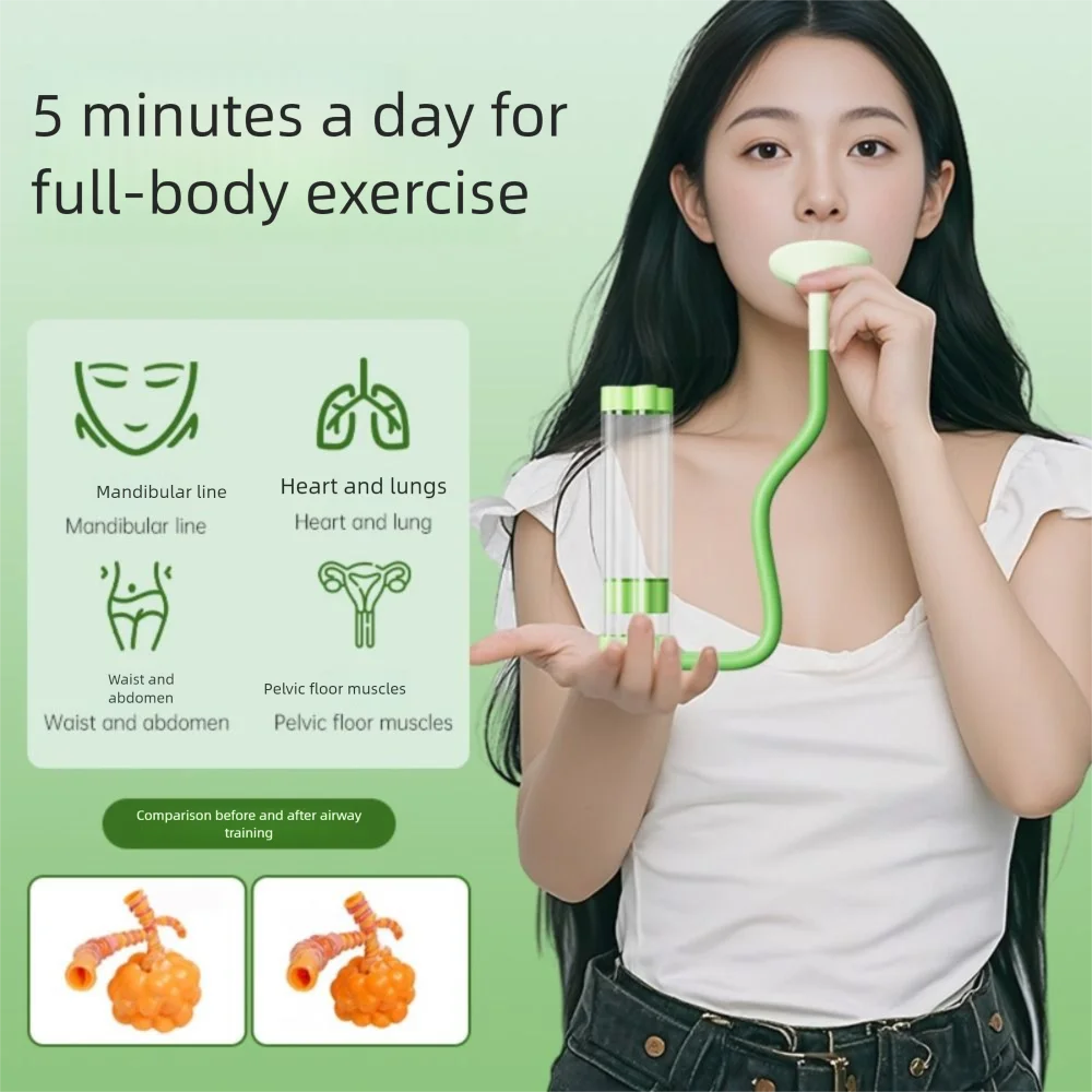 

Muscle Trainer Breathing Exercise Device Stronger Lungs Adjustable Abdominal Muscle Trainer Lung Respirator Health