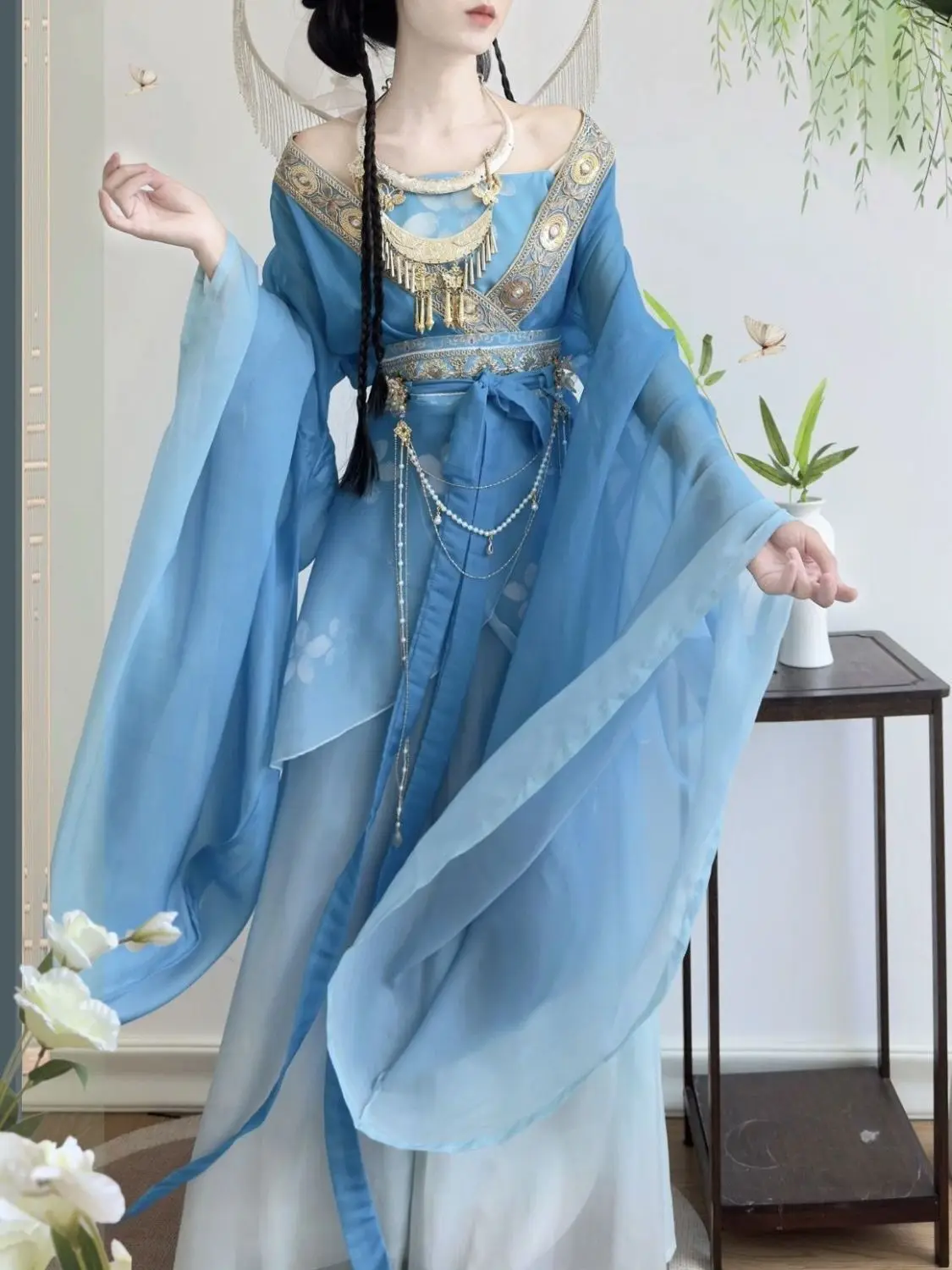 Hanfu Dress Women Chinese Traditional Ancient Red Hanfu Dress Female Halloween Cosplay Costume Wei and Jin Dynasty