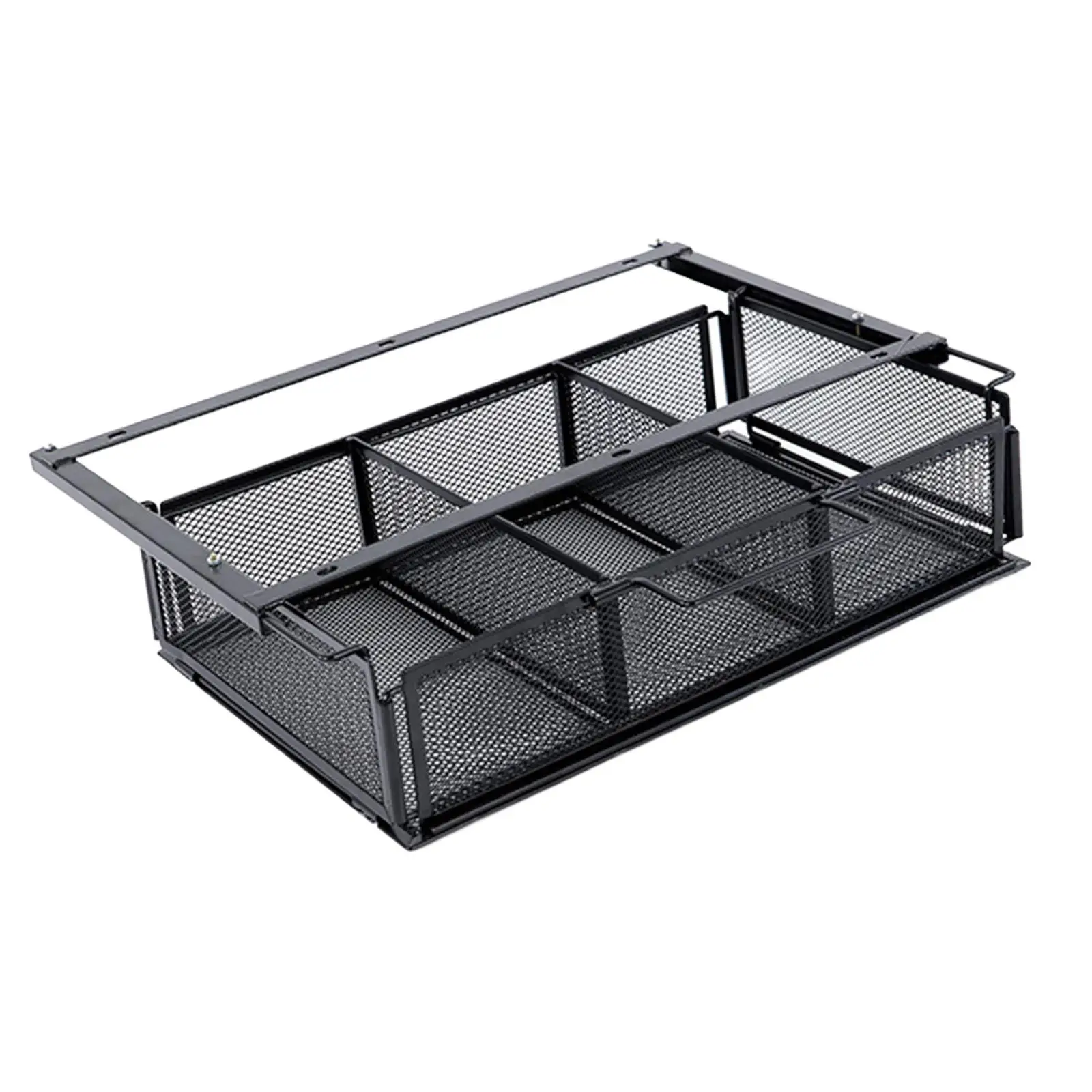 Under Desk Drawer Basket Invisible Large Capacity Desk Hanging Drawer Sliding for Household Desktop Pantry Cupboard Home Office